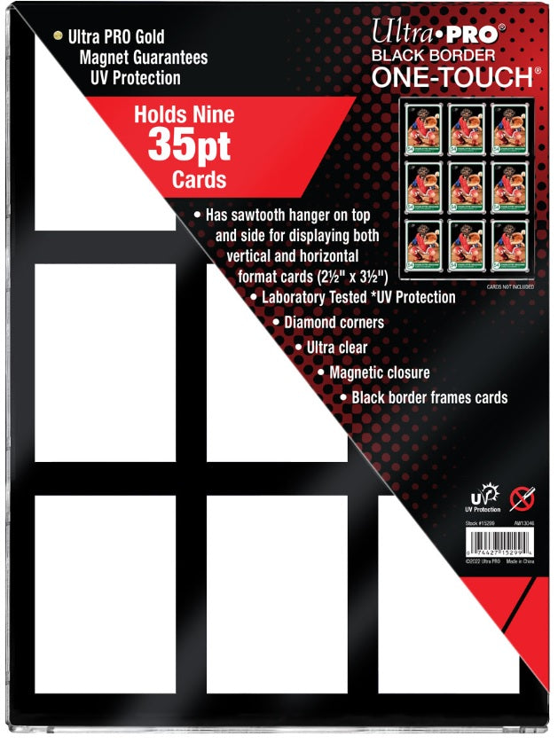 Ultra Pro One-Touch 35pt Magnetic Closure 9-Card Black Border