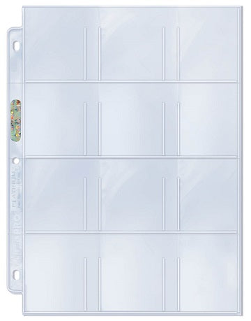 Ultra Pro 12-POCKET Platinum Page with 2-1/4" X 2-1/2" Pockets