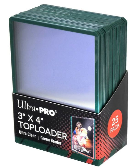 Ultra Pro Standard 3" x 4" Colored Border Toploaders- GREEN