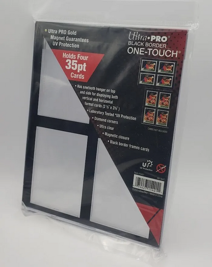 Ultra Pro One-Touch 35pt Magnetic Closure 4-Card Black Border