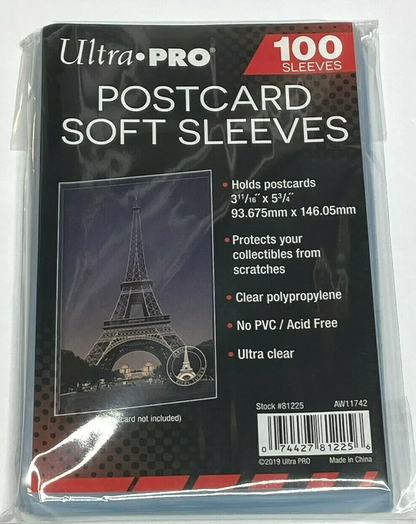 Ultra Pro Postcard Soft Sleeves Pack