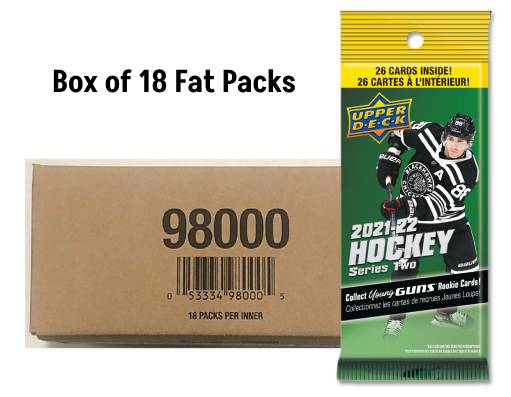 2021-22 Upper Deck Series 2 Hockey Fat Pack Box ( Box of 18 Packs)