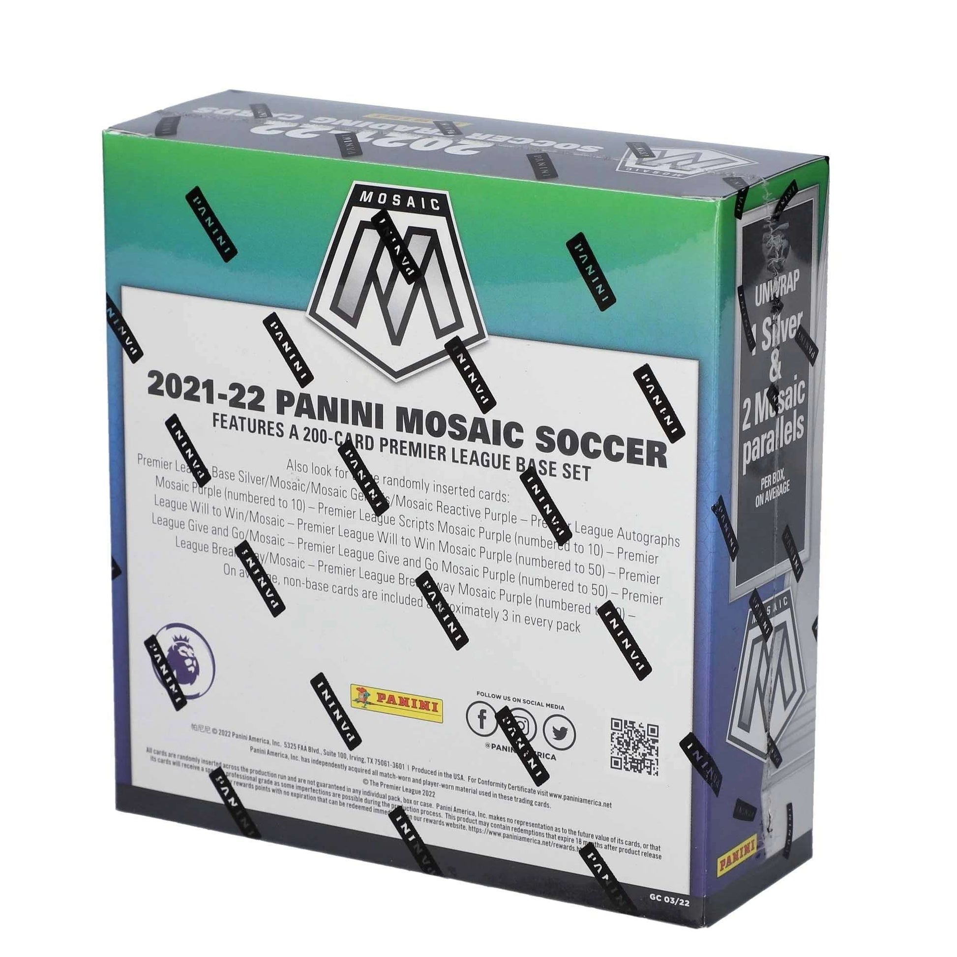 2021-22 Panini Mosaic Premier League Soccer Mega Box