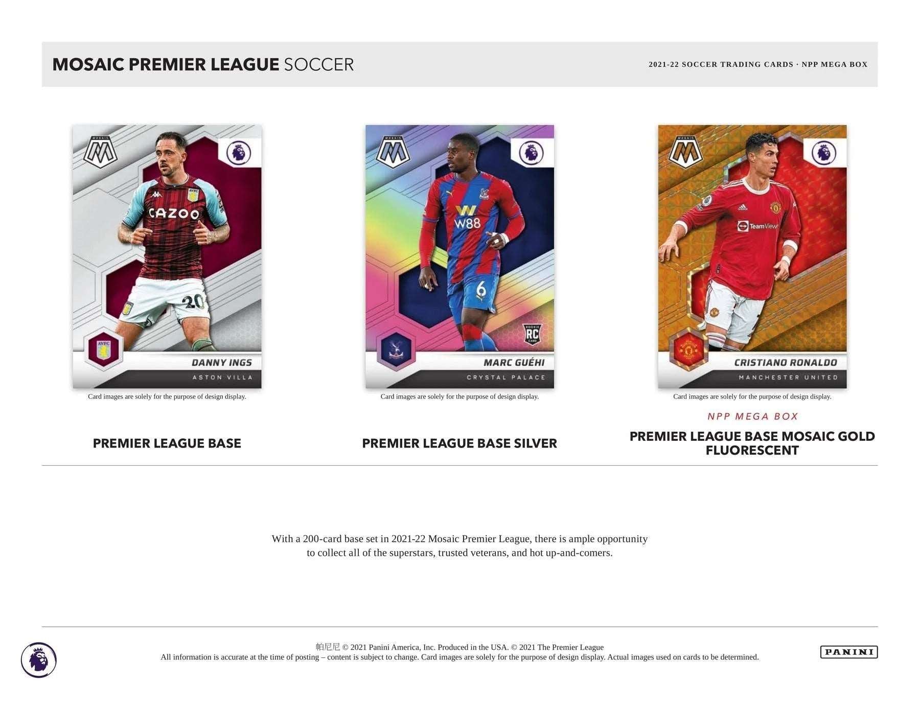 2021-22 Panini Mosaic Premier League Soccer Mega Box