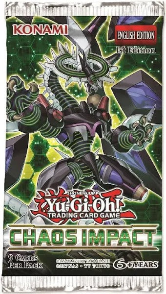 Yu Gi Oh! Chaos Impact 1st Edition Booster Pack (Lot of 2 Packs)