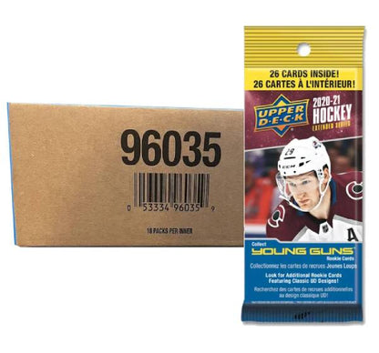 2020-21 Upper Deck Extended Series Hockey Fat Pack Case (Box of 18 Packs)