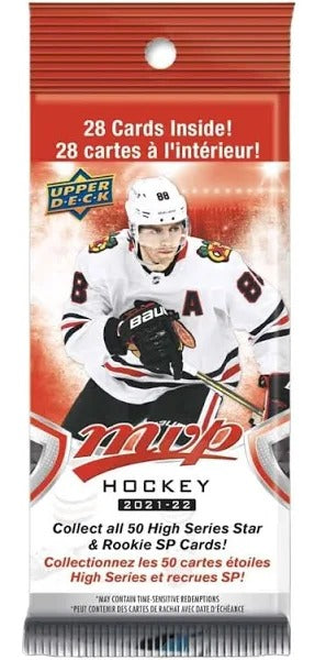 2021-22 Upper Deck MVP Hockey Fat Pack Case (Box of 18 Packs)