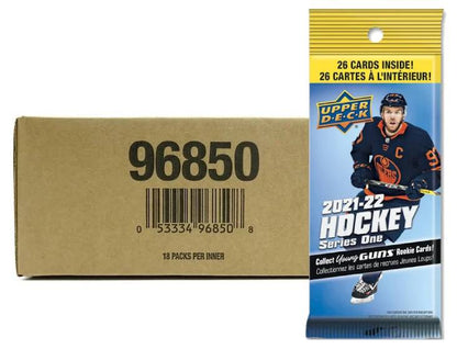 2021-22 Upper Deck Series 1 Hockey Fat Pack Case (Box of 18 Packs)