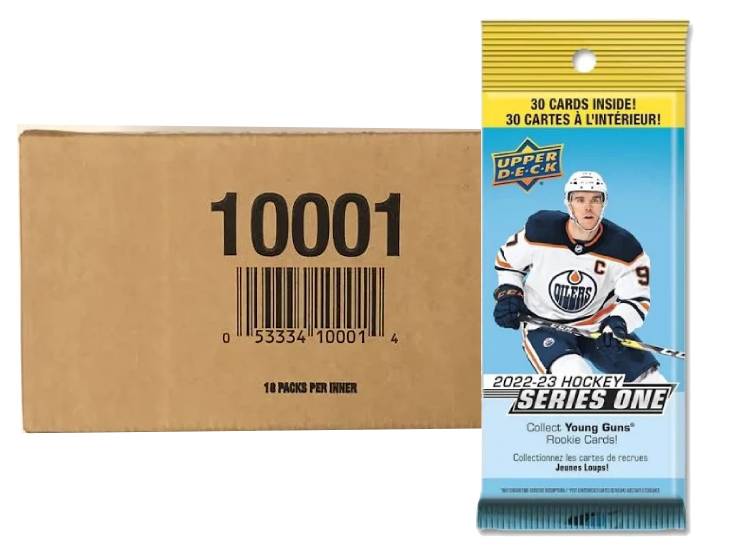 2022-23 Upper Deck Series 1 Hockey Fat Pack Case (Box of 18 Packs)