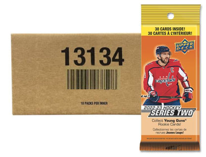 2022-23 Upper Deck Series 2 Hockey Fat Pack Case (Box of 18 Packs)