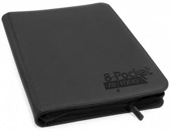 Ultimate Guard 8 Pocket Zipfolio Xenoskin Sideloading Binder (Black)