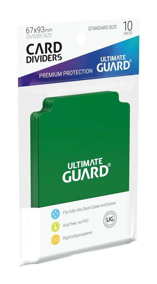 Ultimate Guard Standard Size (67 x 93mm) Card Dividers Pack - Green