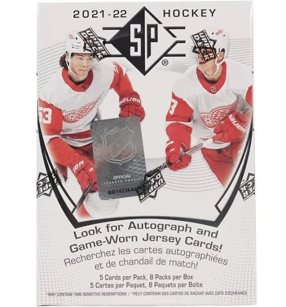 2021-22 Upper Deck SP Authentic Hockey Blaster Box