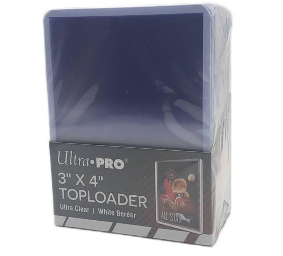 Ultra Pro Standard 3" x 4" Colored Border Toploaders- WHITE