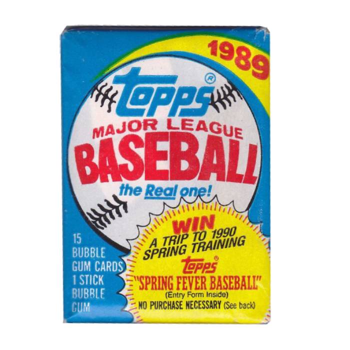 1989 Topps MLB Baseball Wax Pack (Lot of 4 Packs)