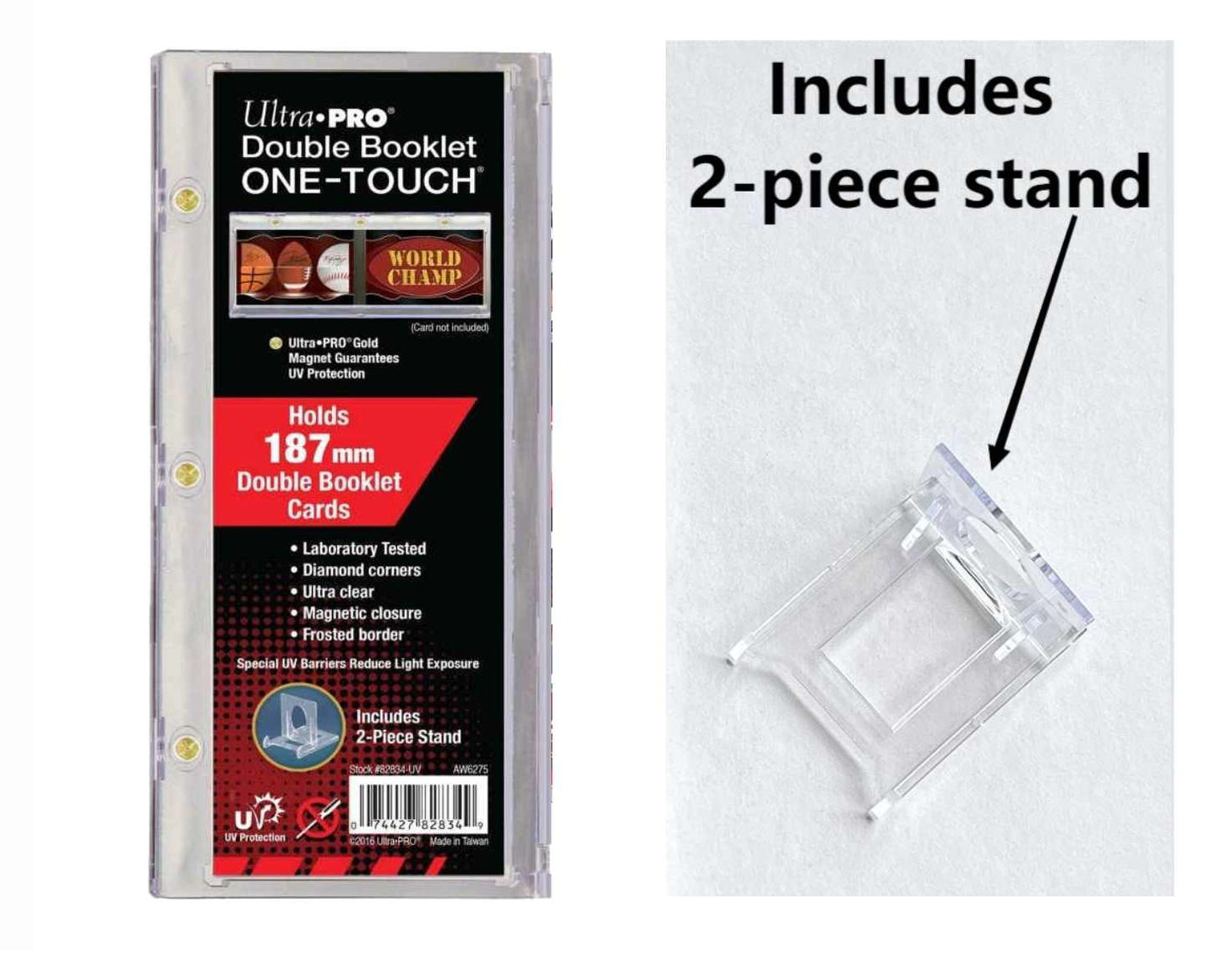 Ultra Pro Magnetized One-Touch Double Booklet Horizontal Holder Pack (187mm)