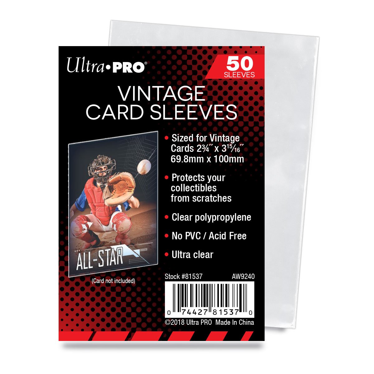 Ultra Pro Vintage Card Sleeves Pack (Lof of 5)