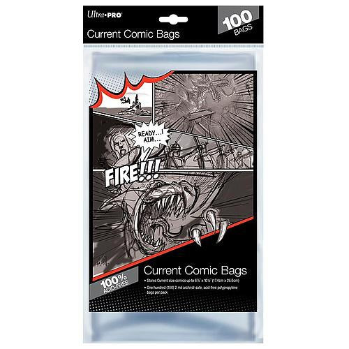 Ultra Pro 6 7/8" x 10 1/2" Current Comic Bags (Pack of 100)