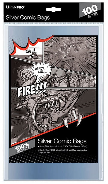 Ultra Pro Silver Comic Bags 100ct Pack