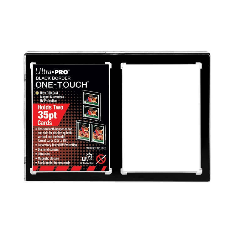 Ultra Pro One-Touch 35pt Magnetic Closure 2-Card Black Border (Lot of 2)