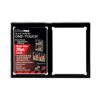 Ultra Pro One-Touch 35pt Magnetic Closure 2-Card Black Border (Lot of 2)