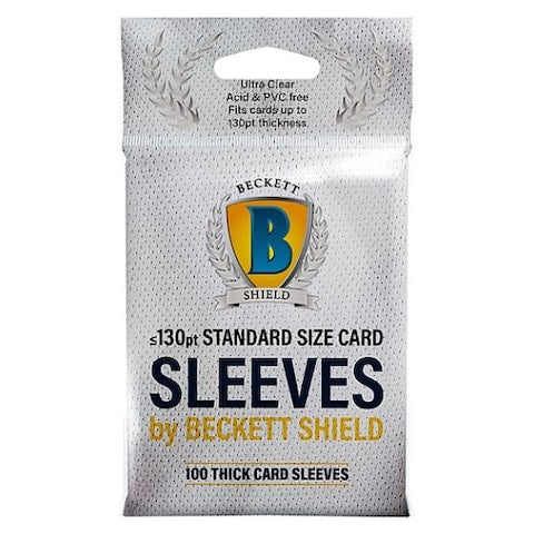 Beckett Shield Standard Size Card Thick Sleeves 130pt Pack (Lot of 2)