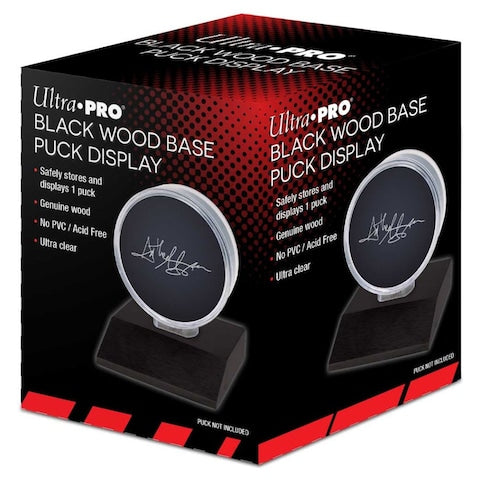 Ultra PRO Black Wood Base Puck Display