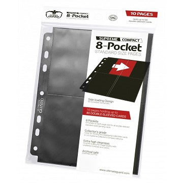 Ultimate Guard 8 Pocket Side-Loading Compact Pages (Black)