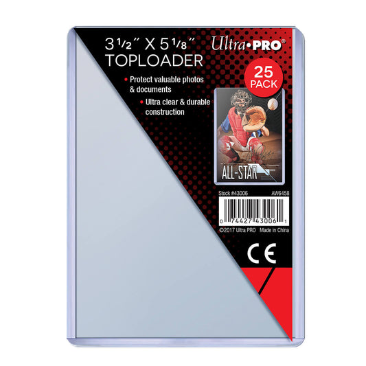 Ultra Pro 3-1/2'' x 5-1/8" Toploader (25ct Pack)