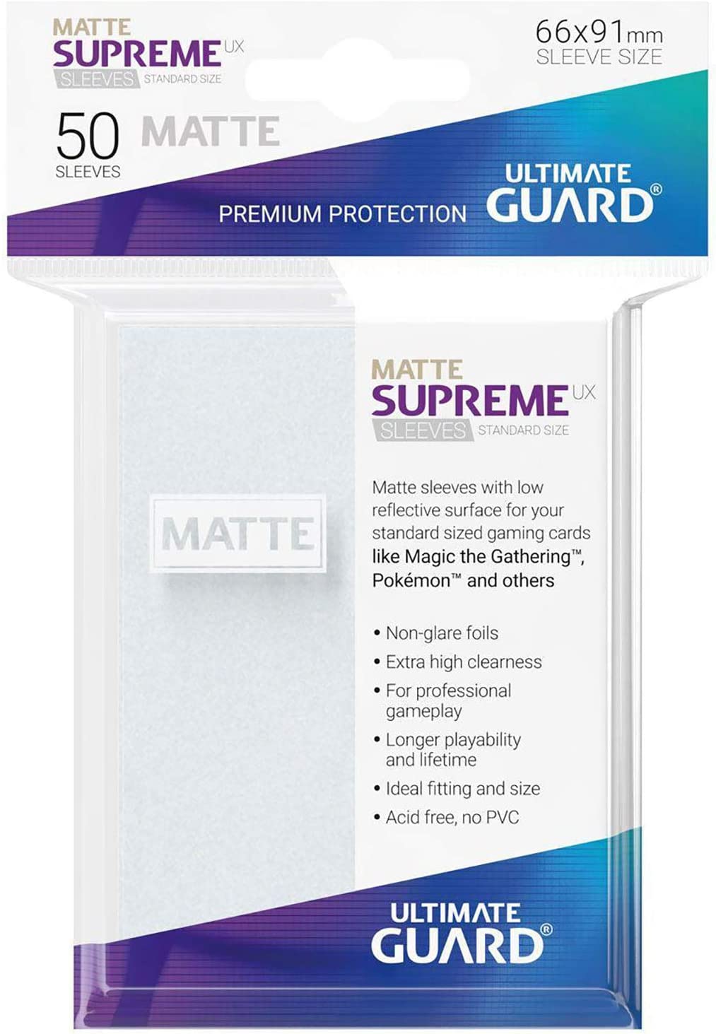 Ultimate Guard Supreme UX Standard Size Sleeves ( 66 x 91 mm)