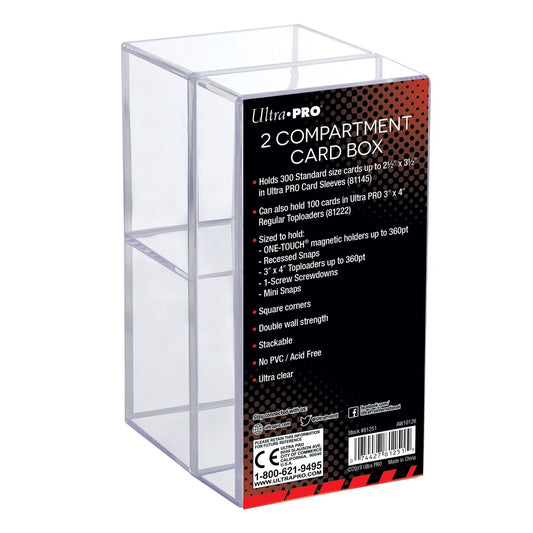 Ultra Pro 2-Piece Two Compartment Clear Card Box