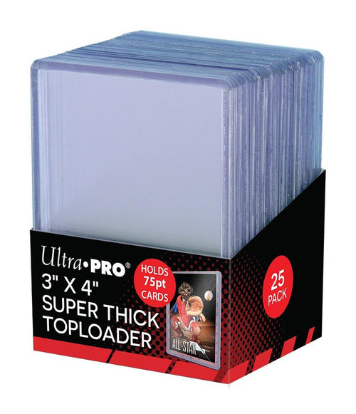 Ultra Pro  3"x 4" Super Thick 75PT Toploaders Pack