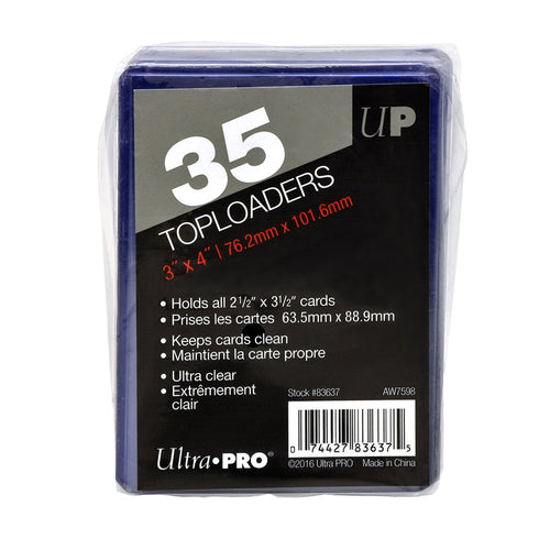 Ultra Pro Regular Toploader 3" x 4"( 35ct)