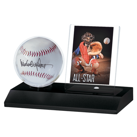 Ultra Pro Wood Black Baseball & Card Display