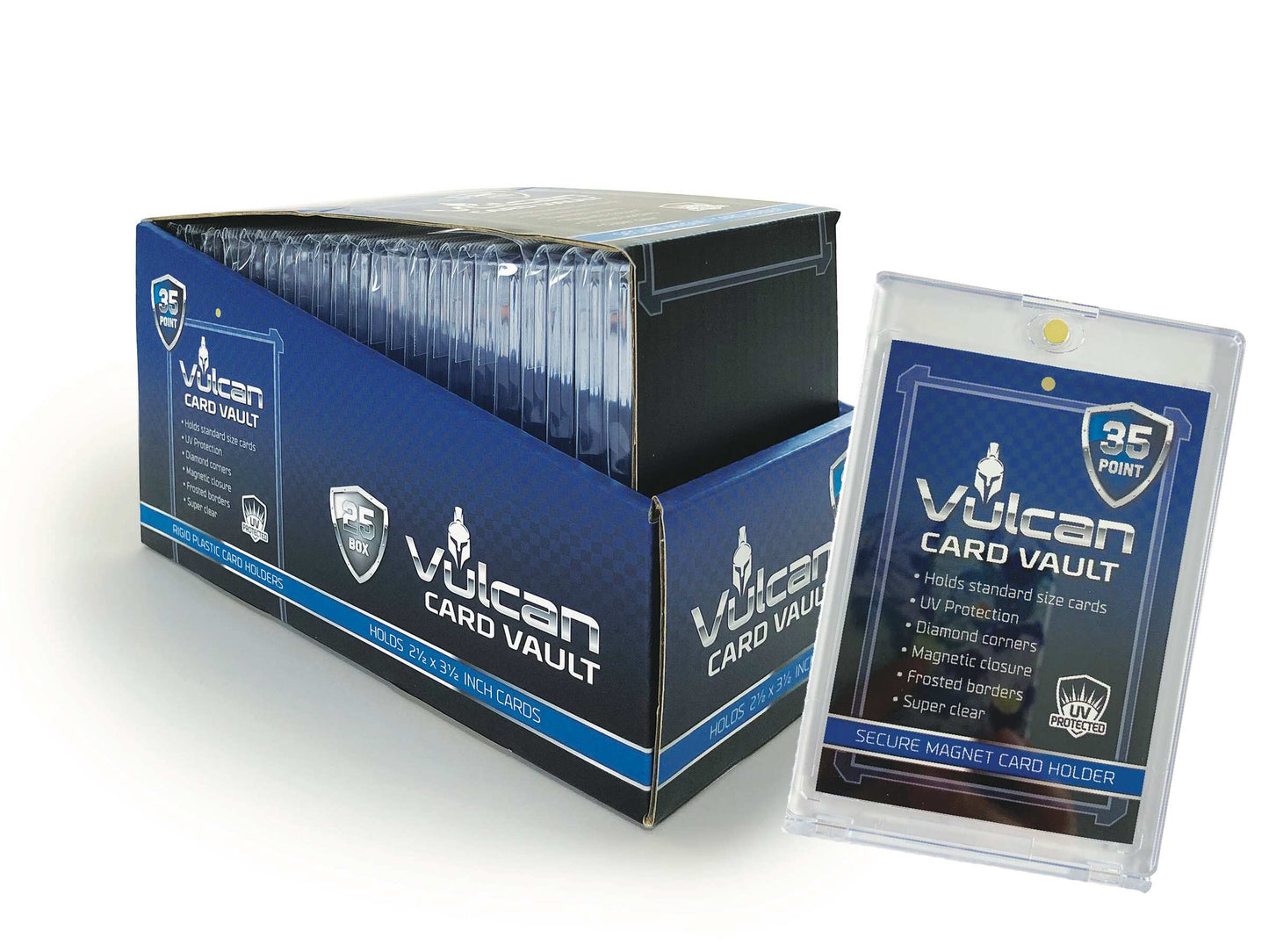 Vulcan Card Vault Secure Magnetic Card Holder Display Box