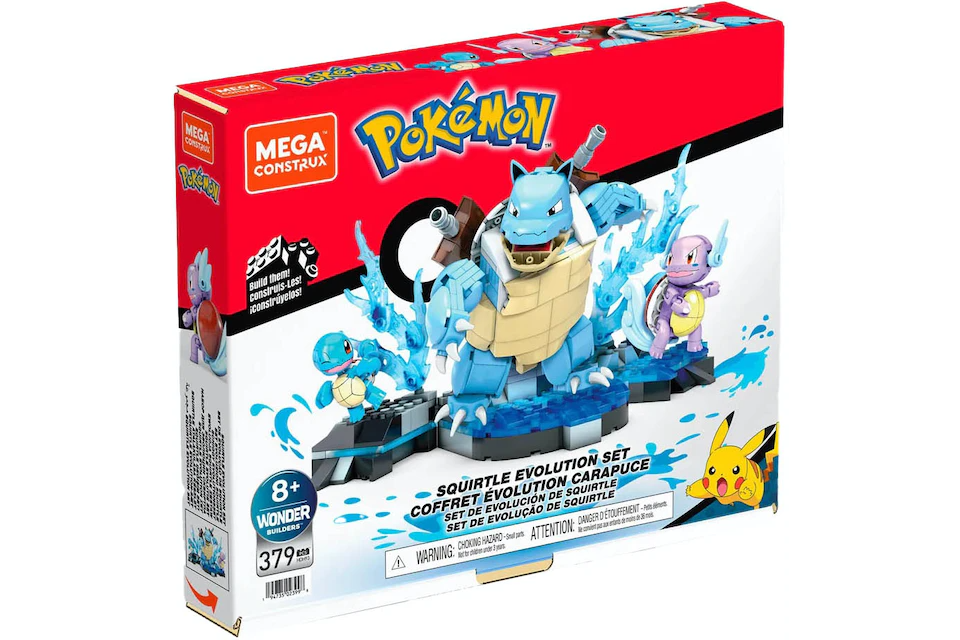 Pokemon Mega Construx Squirtle Evolution Set Box