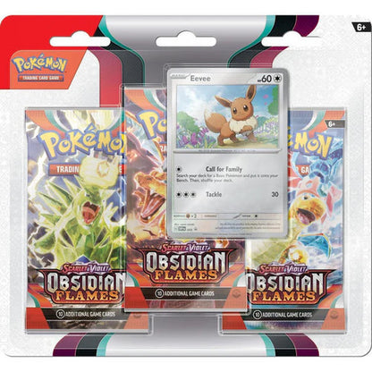 Pokemon Scarlet & Violet Obsidian Flames 3 Pack Blister Pack