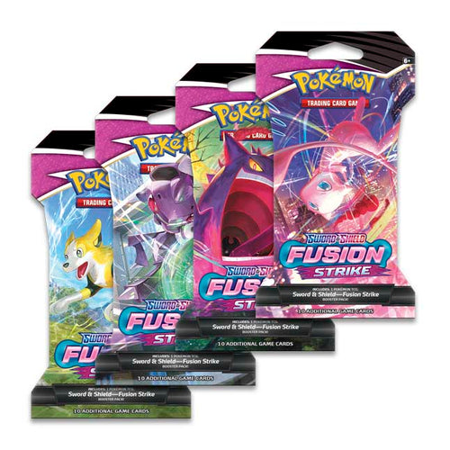 Pokemon Sword & Shield Fusion Strike Sleeved Booster Pack (Set of 4 Packs)