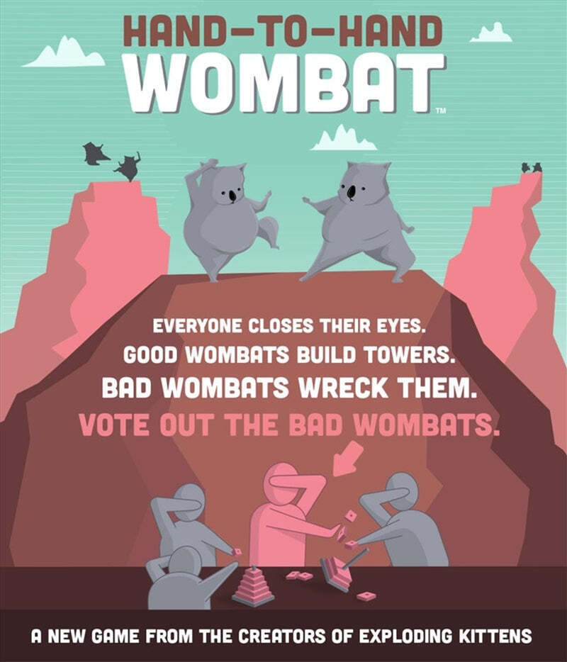 Exploding Kittens Hand To Hand Wombat Party Board Game