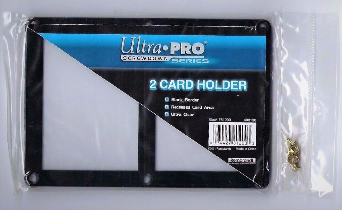 Ultra Pro Screwdown Black Frame 2-Card Holder