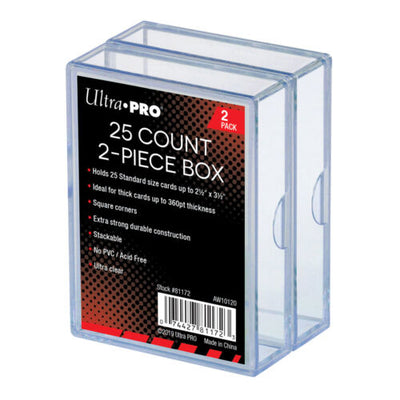 Ultra Pro 2-Piece 25 Count Clear Card Storage Box (Lot of 4)