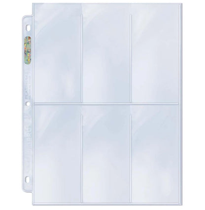 Ultra Pro 6-POCKET Platinum Page with 2-1/2" X 5-1/4" Pockets