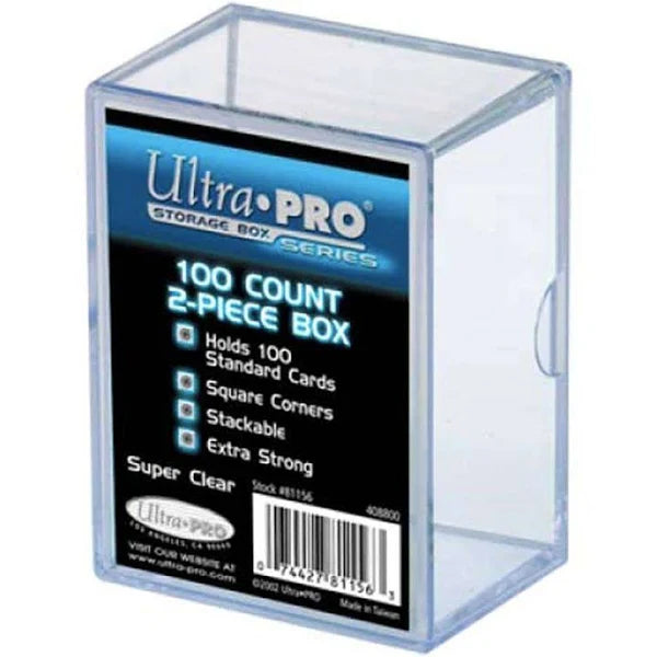 Ultra Pro 2-Piece 100 Count Clear Card Storage Box (Lot of 2)