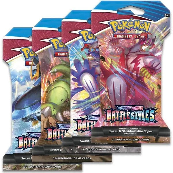 Pokemon Sword & Shield Battle Styles Sleeved Booster Pack (Set of 4 Packs)