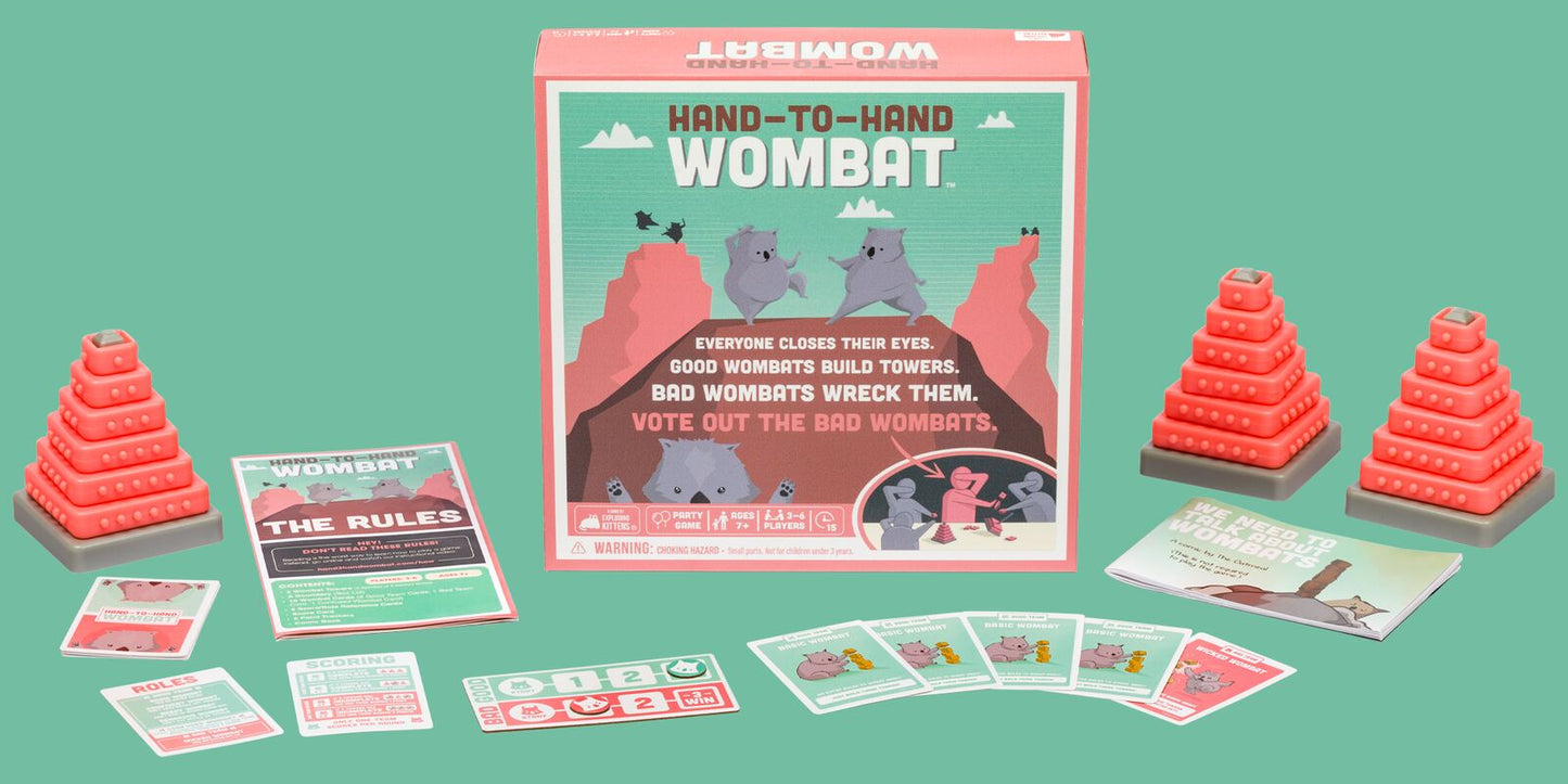 Exploding Kittens Hand To Hand Wombat Party Board Game
