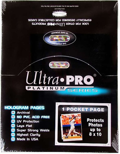 Ultra Pro 1-Pocket Platinum Page with 8"x10" Pocket